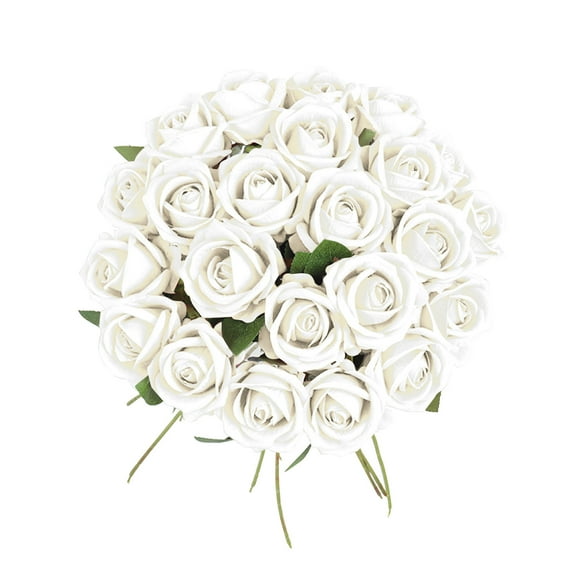 Luxury Artificial Flowers for Home Decor, Silk Fake Plants Indoor/Outdoor, Valentine's Day Mother’s Day Gift with Vase, Vibrant Colors