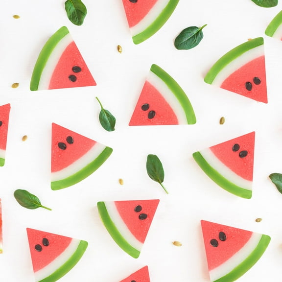 Artificial Red Watermelon Slice Decorations | Realistic Plastic Fruit Display Props | Lifelike PVC, 6.5cm Diameter | 10-Pack | Vase Fillers, Home, Party, Wedding, Market Decor