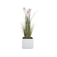 thumbnail image 1 of Artificial Reed Grass | 54" fake grass in a white wooden styled planter| Lavender Ombre feathers | Vintage Home, 1 of 7