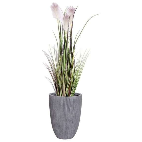 Artificial Reed Grass | 59.1" fake grass in a planter| Lavender Ombre feathers | Vintage Home