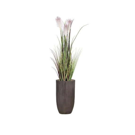 Artificial Reed Grass | 62.25" fake grass in a planter| Lavender Ombre feathers | Vintage Home