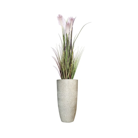 Artificial Reed Grass | 62" fake grass in a planter| Lavender Ombre feathers | Vintage Home
