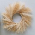thumbnail image 1 of Artificial Reed Wreath Christmas Decor Pampas Grass Garland Wedding Party Home Door Hanging Decoration Wreath Photography Props (Beige coffee), 1 of 7