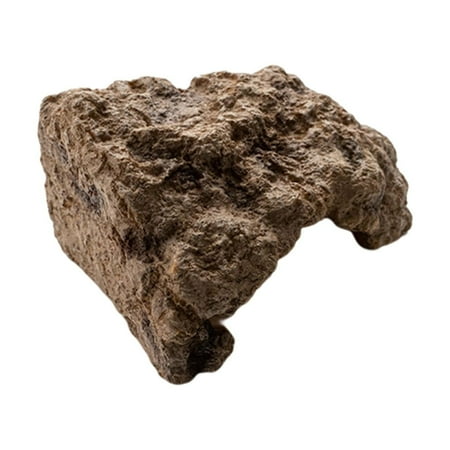 Artificial Reptile Hide Cave Ornament Adornment Decoration Shelter Hole Hide Out Cave Rock Resin Hide Rest Cave for Terrarium Snake Turtle Medium