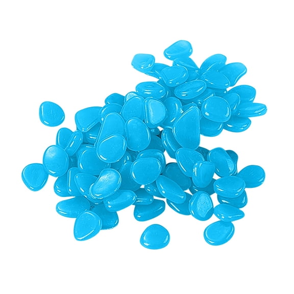 Artificial Resin Luminous Stones, Glowing Stone Pebbles for Fish Tank Aquarium Landscaping, Garden, Pathway And Crafts Decor, Fluorescent Decorative Stones That Glow in The Dark for , 200X Stone