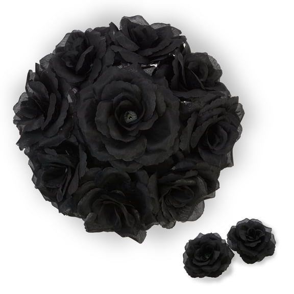 Artificial Rose 20 PCS Fake Black Roses,Artificial Flowers Bulk perfect for creating DIY wedding bouquets，party centerpieces，floral arrangements，and home decorations
