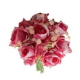 thumbnail image 1 of Meitianfacai Artificial Rose Bouquet for Wedding Decor - 10.2" Fake Flowers for Home, Office & Party Decoration (Vase Not Included)( Hot Pink ), 1 of 9