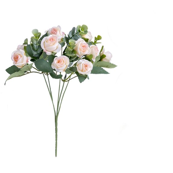 Artificial Rose Bouquet, 11 Small Roses for Wedding Home Decoration, Eco-Friendly Fake Flower for Party