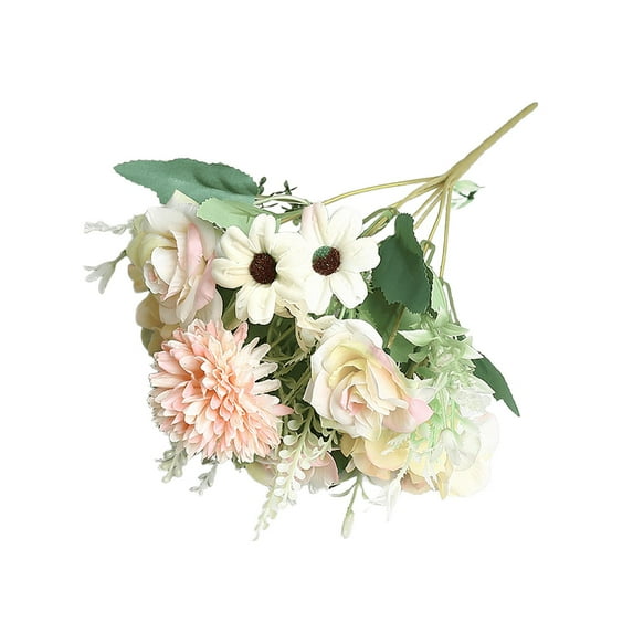 Artificial Rose Bouquet 12.20x7.48in Realistic Plastic Wedding Fake Flowers Eco-Friendly Home Decor for Party Valentine's Mother's Day Gift (5 Colors 0.12lb)​