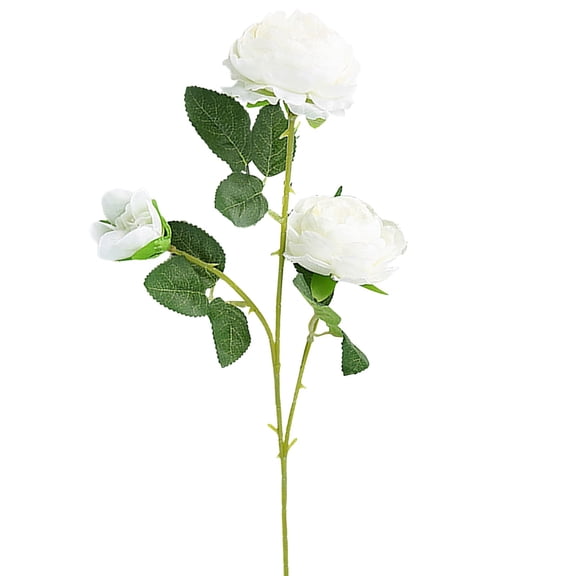 Artificial Rose Bouquet, 3-Head Realistic Fake Roses, Small Silk Flower Bunches for Home Decor, Wedding Party Centerpieces, Table Vase Decor for Desk Bathroom