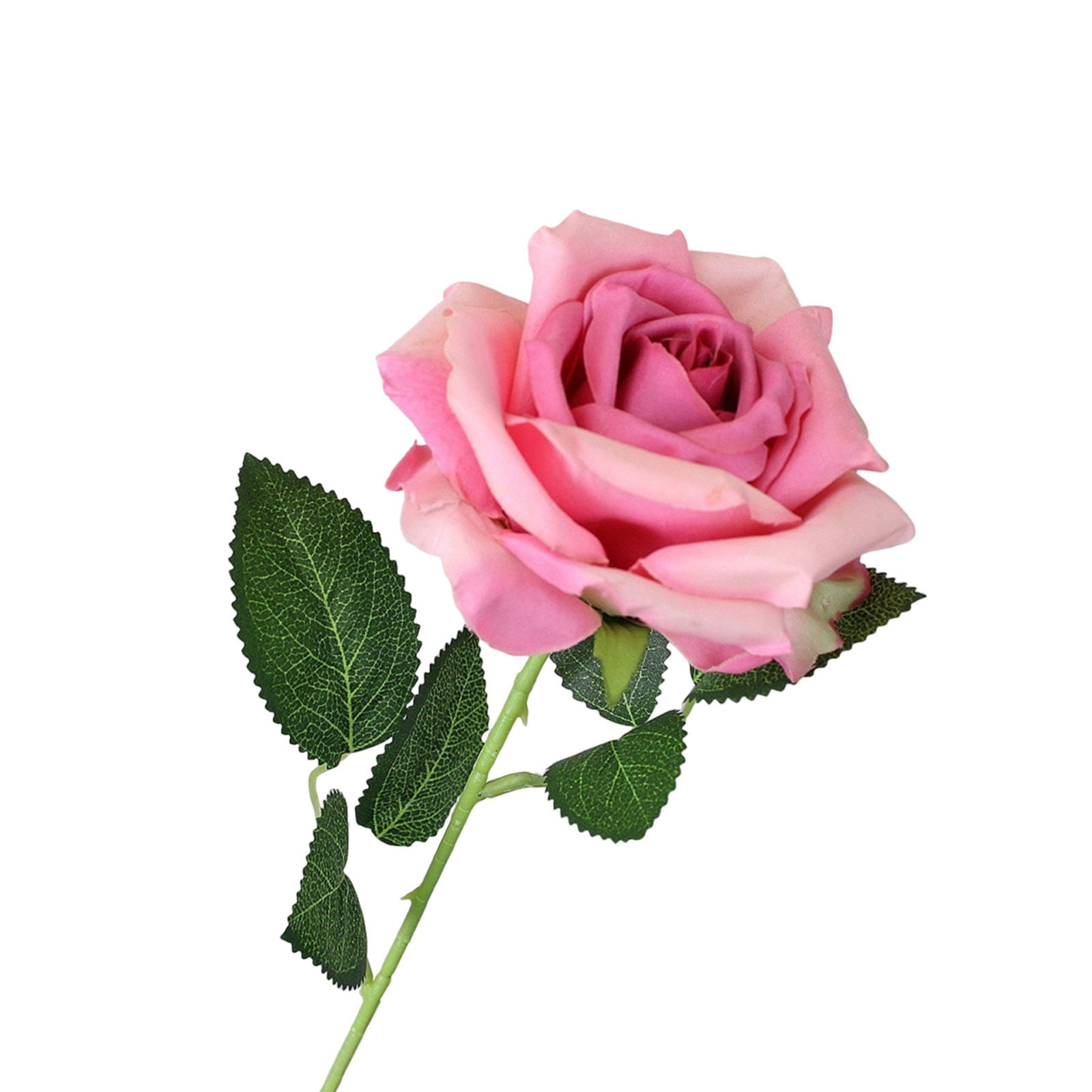 Artificial Rose Bouquet Real Touch Faux Roses Pink Flowers Artificial ...