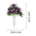 thumbnail image 1 of Artificial Rose Bouquet with Vase – Elegant Memorial Flowers for Cemetery & Grave Decoration, Holiday & Commemorative Displays, Long-Lasting & Maintenance-Free, 1 of 5