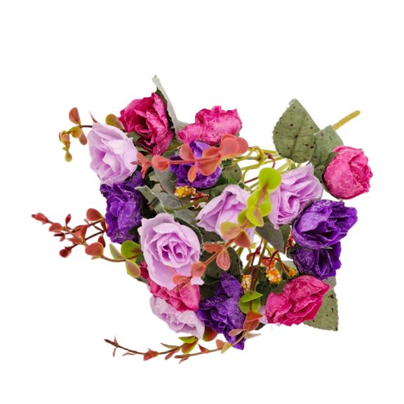 Artificial Rose Bouquet With Mixed Colors Realistic Silk Flowers For Home Decor Weddings And Events