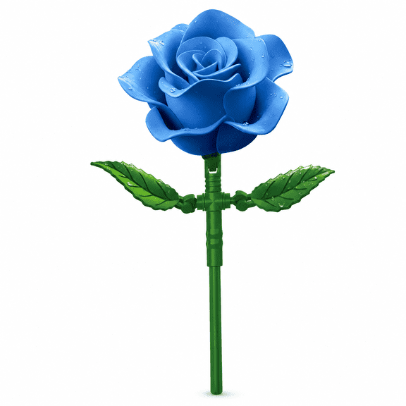 Artificial Rose Building Set, Blue Red Pink Black DIY Flower Blocks for Home Decor Gift