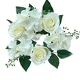 thumbnail image 1 of Artificial Rose Candle Ring, Floral Candle Holder Decor for Wedding Centerpieces Party Home Table Decorations, Reusable Candlestick Ring, 1 of 6