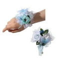thumbnail image 1 of Artificial Rose Chest Flower Wrist Corsage Accessory Set For Ceremonial Event, 1 of 17