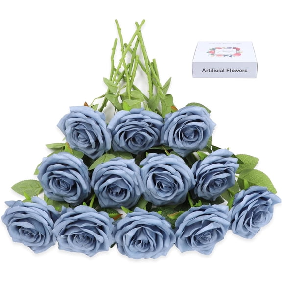 Artificial Rose Flower Dusty Rose Flowers Silk Flowers pcs with Long Stem Silk Roses Bouquet for Wedding Bridal Shower Party Home Decoration