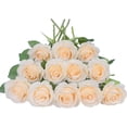 thumbnail image 1 of Artificial Rose Flower Blush Flowers Pink Roses Silk Flowers pcs with Long Stem Silk Roses Bouquet for Wedding Bridal Shower Party Home Decoration, 1 of 5