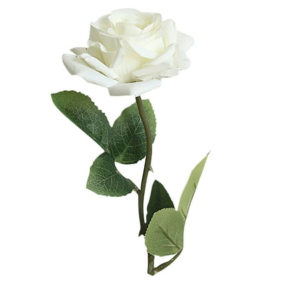 Artificial Rose Flower Bouquet, Simulated Floral Arrangement for Wedding Or Home Decoration White