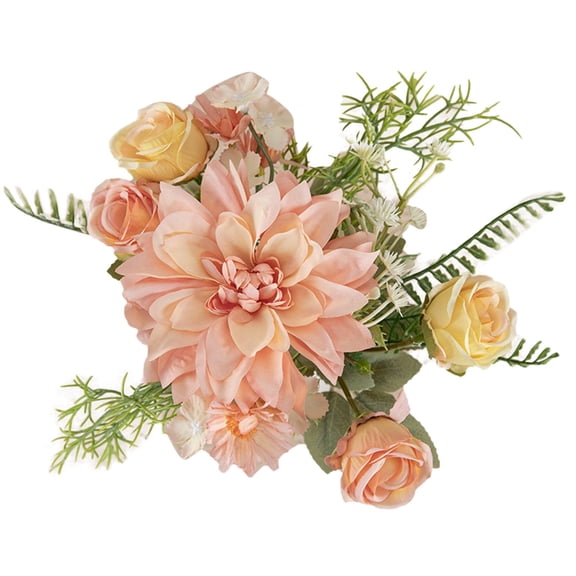 Artificial Rose Flower Bouquet, Simulation Floral Arrangement For Wedding Home Centerpiece And Decorative Wall Accent