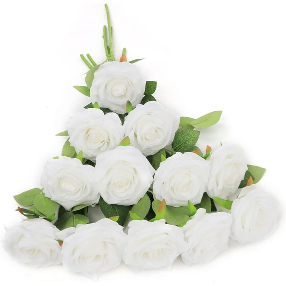 Artificial Rose Flower Dusty Rose Flowers Silk Flowers pcs with Long Stem Silk Roses Bouquet for Wedding Bridal Shower Party Home Decoration