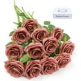 thumbnail image 1 of Artificial Rose Flower Dusty Rose Flowers Silk Flowers pcs with Long Stem Silk Roses Bouquet for Wedding Bridal Shower Party Home Decoration, 1 of 5