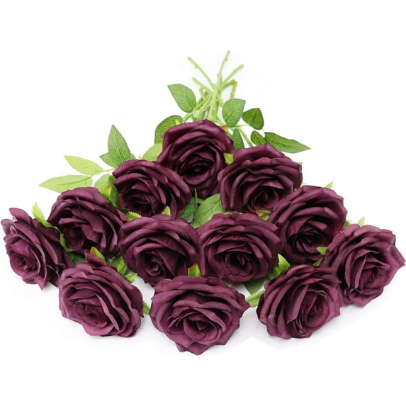 Artificial Rose Flower Dusty Rose Flowers Silk Flowers pcs with Long Stem Silk Roses Bouquet for Wedding Bridal Shower Party Home Decoration