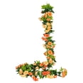 thumbnail image 1 of Artificial Rose Flower Garland, 7.9Ft Faux Silk Floral Vine with Green Leaves, Fake Hanging Flower String for Fall Wedding Arch Wall Home Outdoor Thanksgiving Decoration, 1 of 8