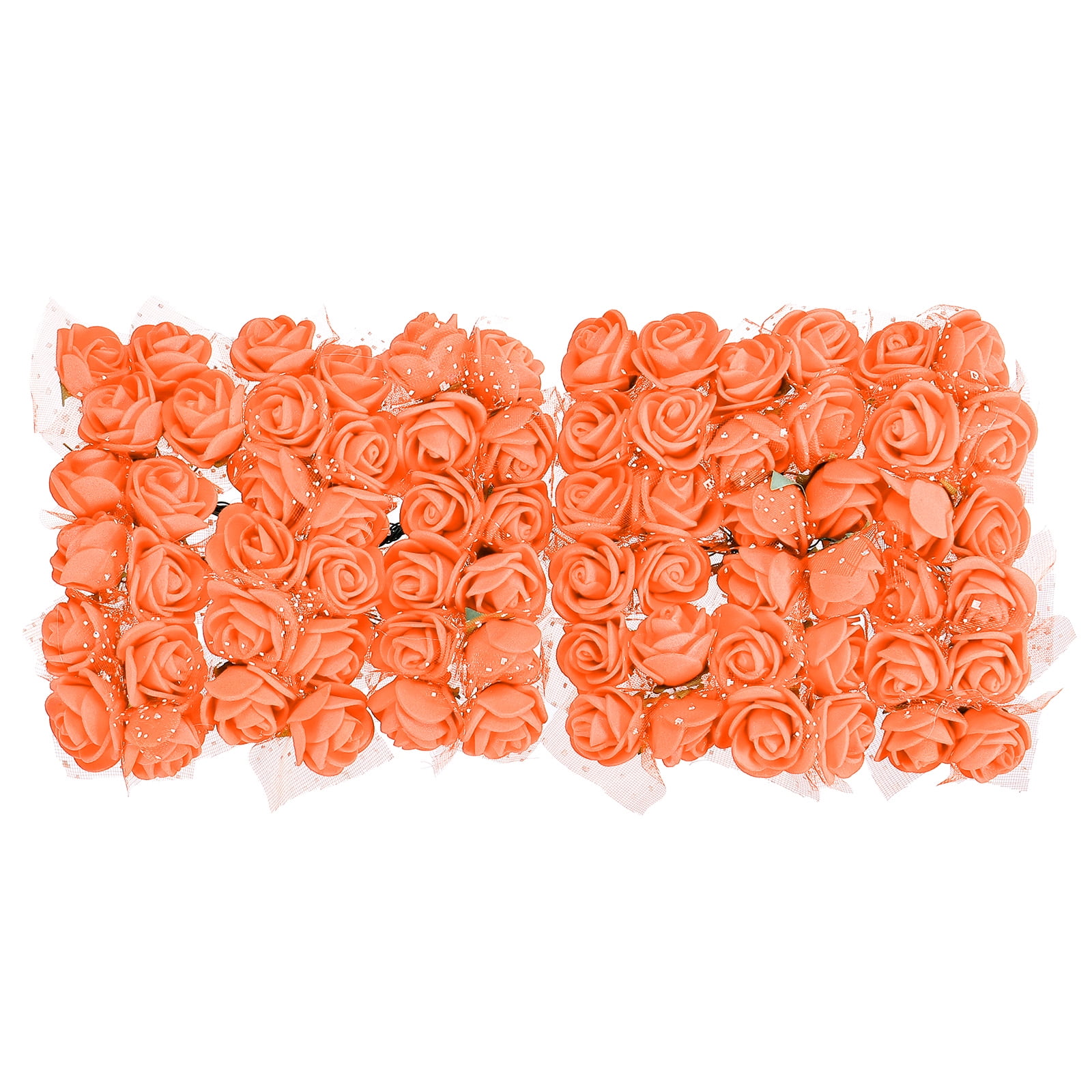 Fake Roses 1 Inch Uxcell Artificial Rose Flower Heads Orange Mini Faux Flowers 0.8