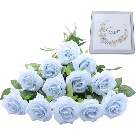Artificial Rose Flower Lilac Flowers Lilac Roses Purple Rose Flowers Silk Flowers with Long Stem Silk Roses Bouquet for Wedding Bridal Shower Party Home Decoration