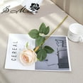 thumbnail image 1 of Artificial Rose Flower Single Stem Verdsylv Artificial Rose Spray, Single Stem Faux Flower for Wedding Decor, Indoor Home Tabletop Decoration, Small Gift Accent, Faux Fake Flowers, Beige, 1 of 2