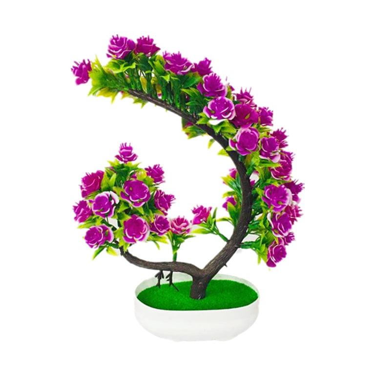 Artificial Rose Flower Tree Plant Potted Bonsai Garden Party Table  Decoration - Walmart.com
