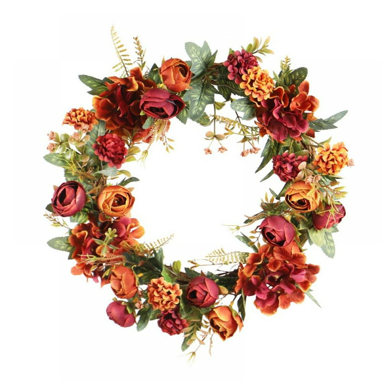 Fall Mixed Floral Stem With Coral, Rust & Yellow Flowers Pick, Stems For  Wreath Making Design - Yahoo Shopping