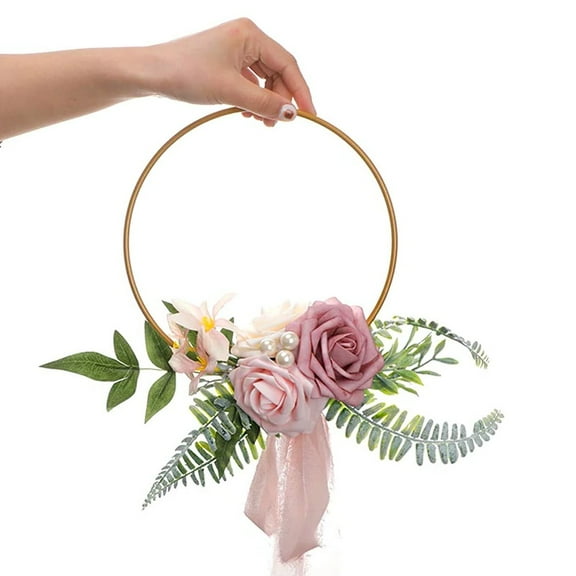 Artificial Rose Flower Wreath Wedding Bridesmaid Bridal Wreath Hanging Garland