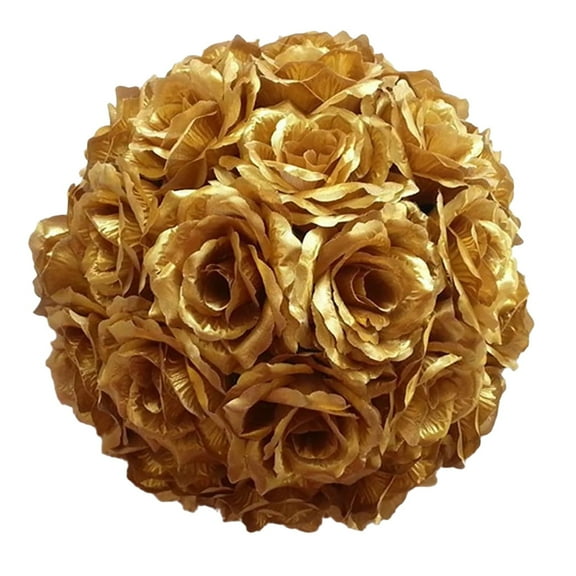 Artificial Rose Flowers Ball, 7.87inch Artificial Rose Satin Pomander Kissing Balls, Rose Ball Decoration, Artificial Flower Ball for Centerpieces Bridal Home Wall Wedding Party Ceremony Decoration