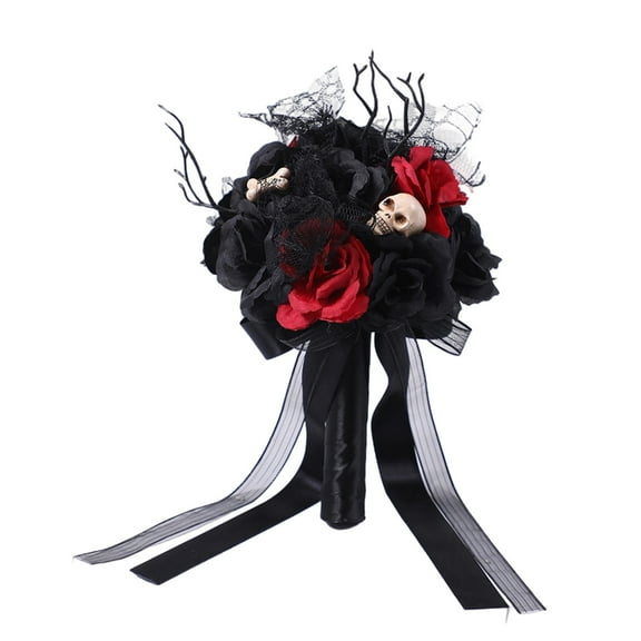 Artificial Rose Flowers Bouquet, Festival Floral Branch For Party Supplies, Haunted House Room Decor Photo Prop