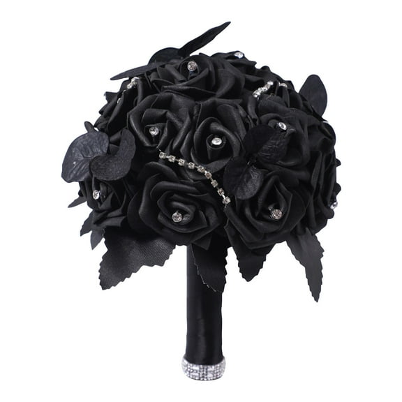 Durable Alloy Stem Artificial Rose Flowers Bouquet, Perfect For All Kinds Of Themed Parties Weddings Haunted House Events Celebrations And Various Occasions,