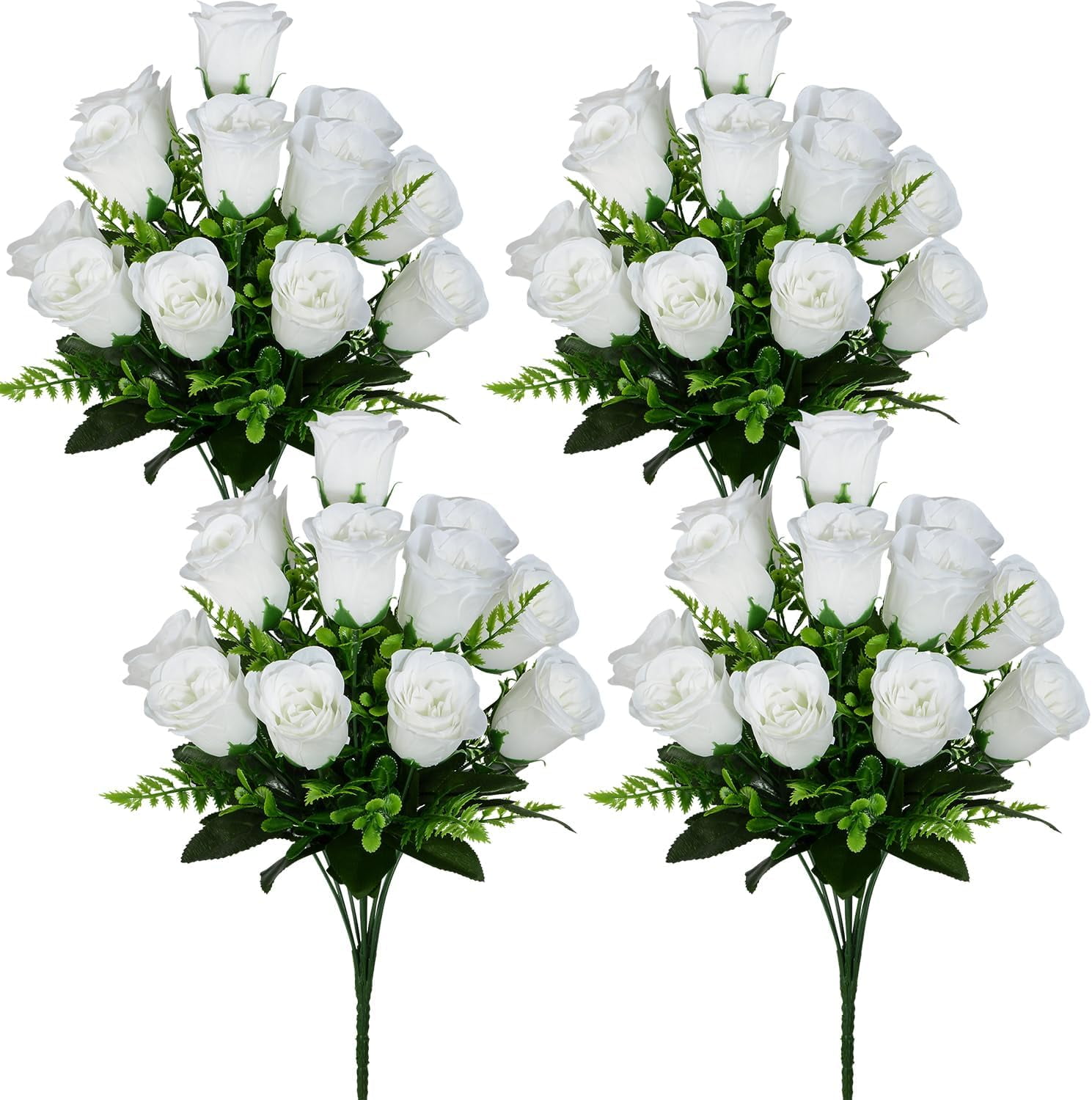 Artificial Rose Flowers Bouquet Realistic Silk Rose Fake Flowers for ...