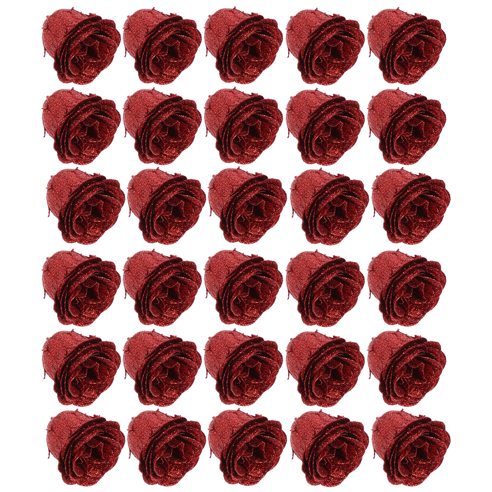 Artificial Rose Flowers Fake Boxes for Bouquets Roses Mother Bride Red ...