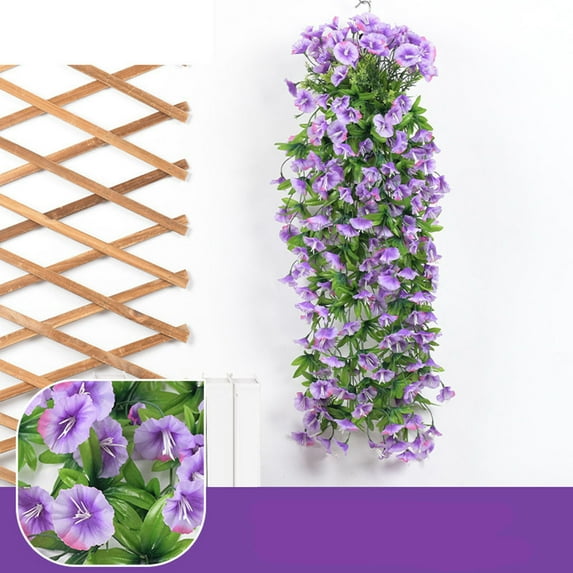 Artificial Rose Flowers, Fake Flower Vines for Wall Decor, 85cm Hanging Basket, Plastic Wrapping Plants, Ceiling Decoration, Living Room Home Decor, Realistic Greenery, Easy Install, No Maintenance