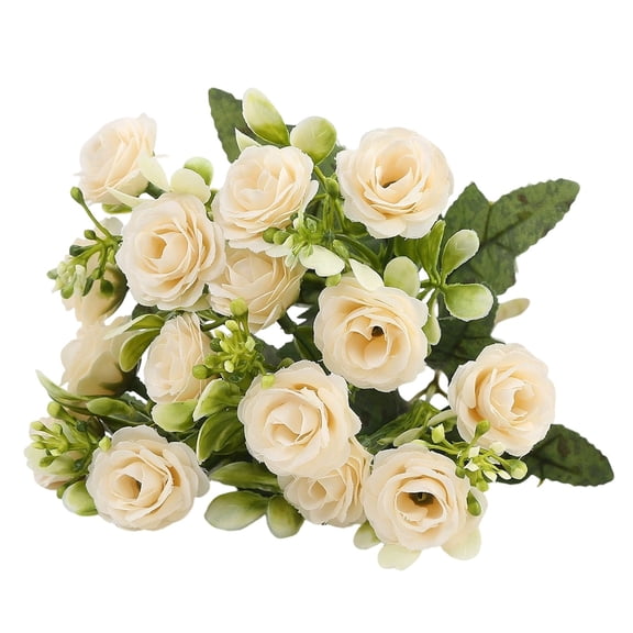 Artificial Rose Flowers, Silk Roses Bouquet, UV Resistant Roses for Outdoor Summer Decor, Wedding Birthday Home Centerpiece Table Decoration