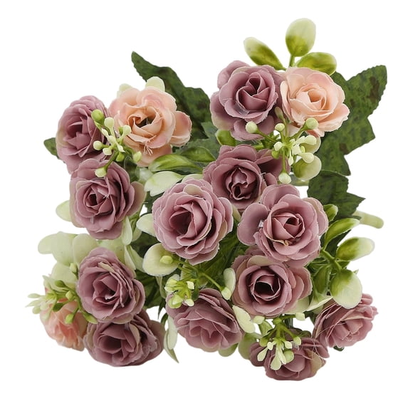 Artificial Rose Flowers, Silk Roses Bouquet, UV Resistant Roses for Outdoor Summer Decor, Wedding Birthday Home Centerpiece Table Decoration