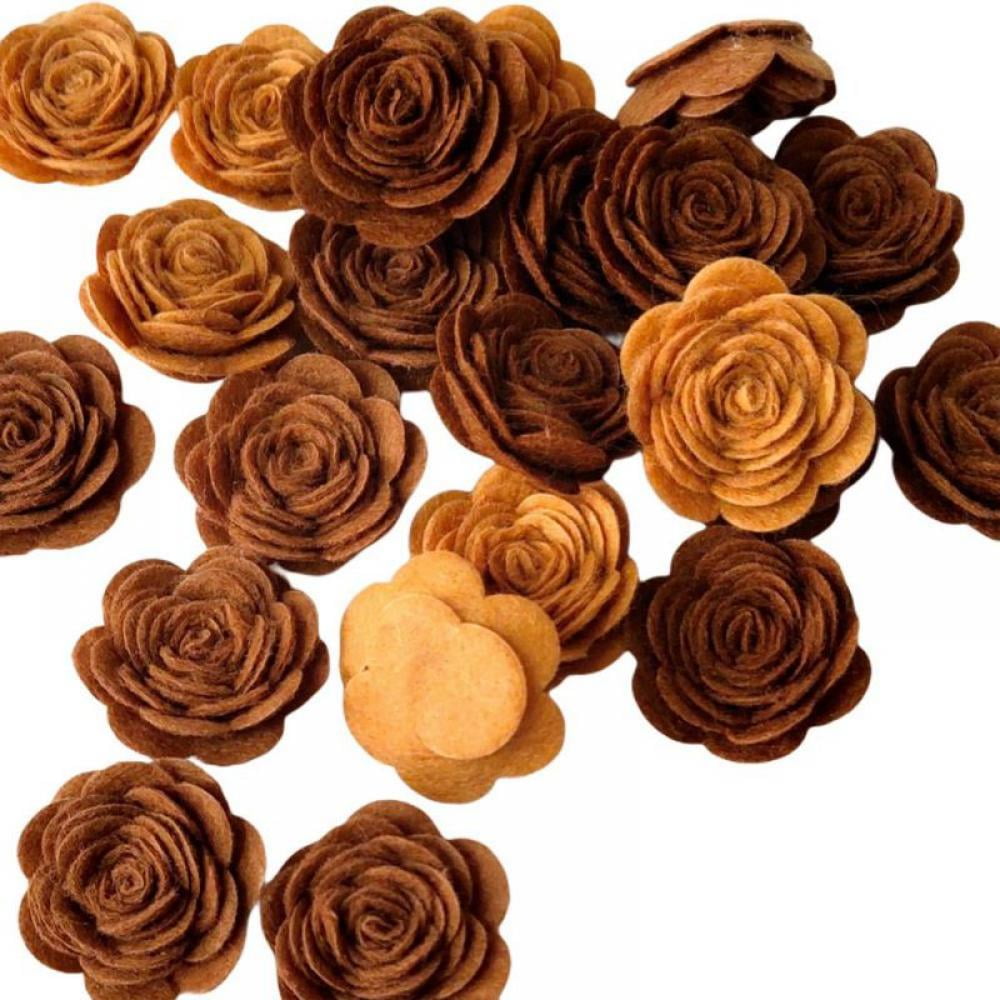 Artificial Rose Flowers Heads 24pcs Real Looking Burgundy Foam Fake ...