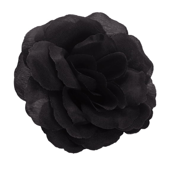 Artificial Rose Flowers, Oimcto Real Looking Blossom Rose Flower Heads for Wedding Bouquet Decor, DIY Crafts and Arrangements, Cloth Material, Fade-Resistant, Reusable, No Stems Included, Black
