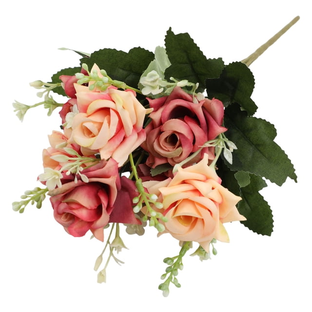 Rose Programme Artificial Rose Flowers for Outdoors Faux Plants Home Decor, Spring ...