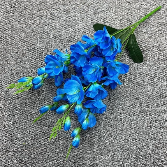 Artificial Rose Flowers, Unreal Roses Bouquet Wedding Flowers For Bridal Bouquet Home Decor, Silk Flowers For Wedding Party Decorations(Blue)