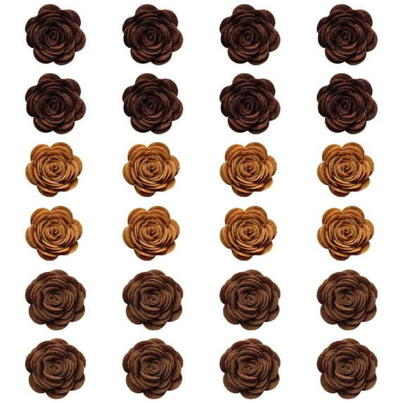 Artificial Rose Flowers for Diy Crafts, Self-Adhesive Foam Flowers for Scrapbooking Cards, Non-Woven Decorative Roses, 1Set (Black)