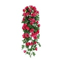 thumbnail image 1 of Artificial Rose Garland 2 Pack 36 Inch Artificial Rose Garland Fake Flower Vine Decor for Home Wedding Party Wall Hanging Decoration with Realistic Roses and Leaves Indoor Outdoor Fake Flower Vine, 1 of 7