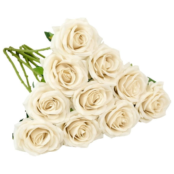 Artificial Rose Open Flower Bouquet Faux Rose Stems for Wedding Arrangement, Bridal Bouquet, Centerpiece, Fake Faux Silk Flowers