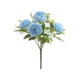 thumbnail image 1 of Artificial Rose Peony Bouquet | Silk Flowers with 2 Peonies 2 Chrysanthemums Greenery | Realistic Simulation | 6-Heads | 32cm Height | Home Office Party Wedding Decor Arrangement, 1 of 5